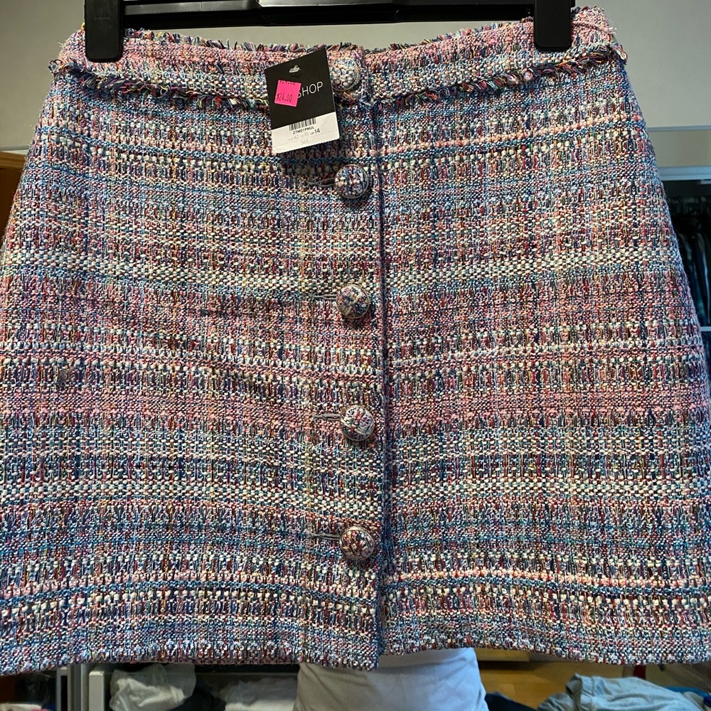 Top shop tweeted skirt
